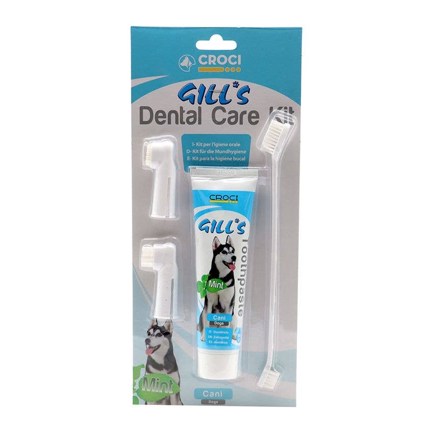 Gill's Dental Care-kit – Tandpasta & tandenborstels voor honden – Croci