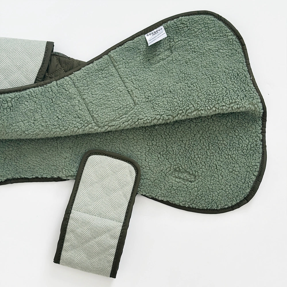 Luxe Quilted Dog Coat – Country Khaki | Cocker Spaniel